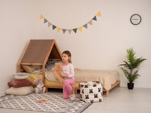 Headboard Bed with Chocolate Canopy, фото 9