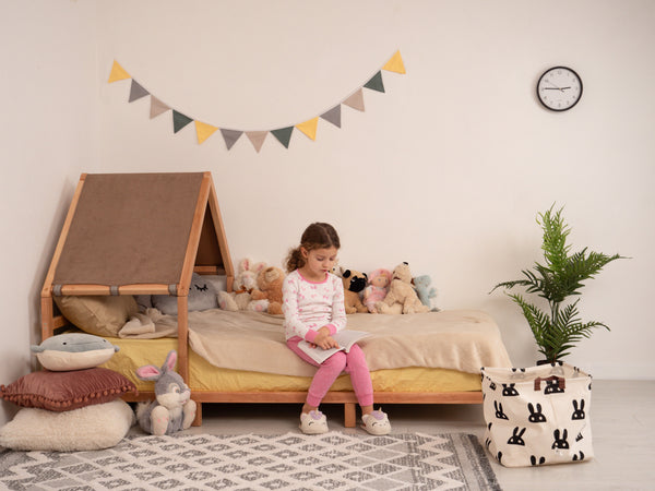 Headboard Bed with Chocolate Canopy, фото 5