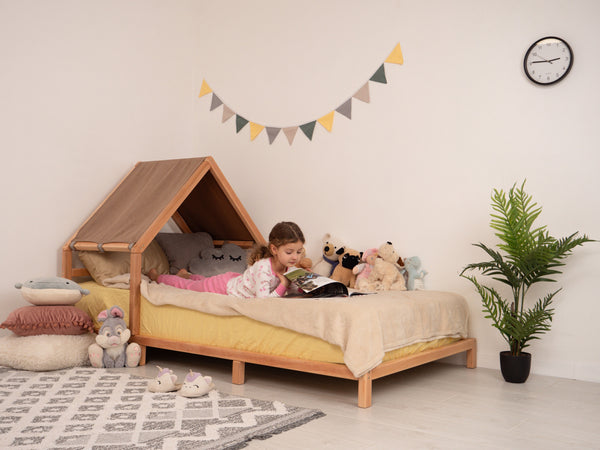 Headboard Bed with Chocolate Canopy, фото 3