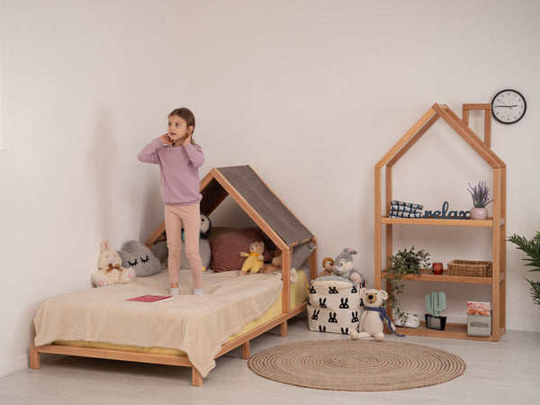 Headboard Bed with Brown Canopy, фото 5