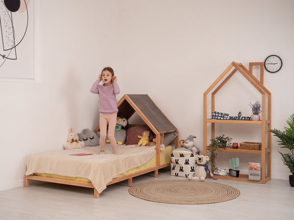 Headboard Bed with Brown Canopy, фото 4