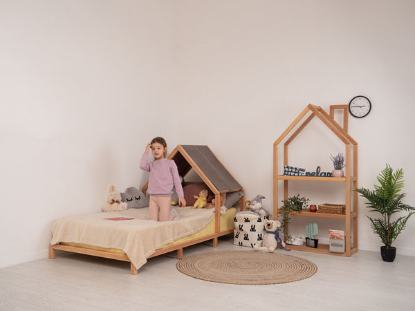 Headboard Bed with Brown Canopy, фото 3