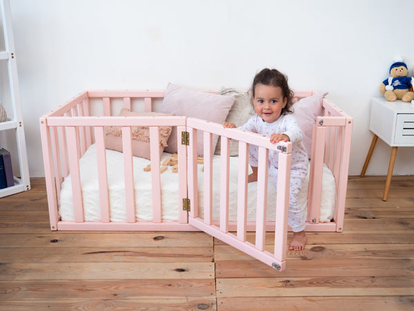 Crib for girl Floor bed Playpen (Model 6.2)