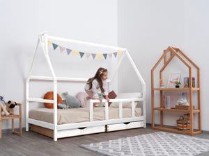 Wooden Montessori Climbing Bed with Drawers (Model 1)