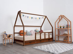 Montessori Wooden Set in Dark and Black colors (Model 1)