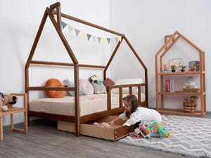 Montessori Wooden Set in Dark and Black colors (Model 1)