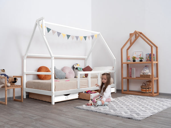 Wooden Montessori Climbing Bed with Drawers (Model 1), фото 4