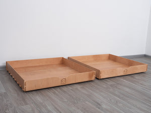 Wooden Montessori Climbing Bed with Drawers (Model 1)