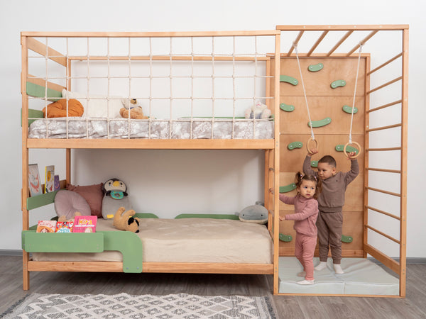 Eco-Friendly Montessori Jungle Bed with Optional Table & Drawers