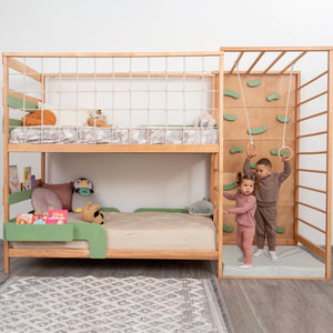 Eco-Friendly Montessori Jungle Bed - Bunk Bed with Optional Table & Drawers