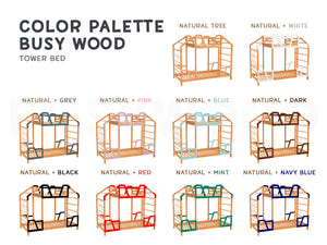 Toddler Tower Bed - Montessori Gym Bed - Play Tower Loft Bed