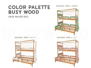 Twin Over Full Bunk Bed with Stairs - Space-Saving Bunk Beds (Ursa Major Bed)