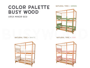 Toddler Twin Bunk Bed - Montessori Gym Bed - Twin Over Twin Bunk Bed (Ursa Minor Bed)