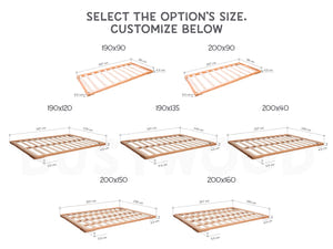 Zen Low Profile Bed with slats