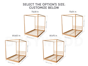 Twin Canopy Bed – Safe and Stylish Twin Bed for Teen Room (Model 8)