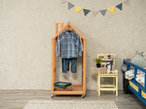 Wooden House for Children clothes