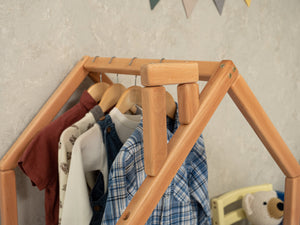 Wooden House for Children clothes