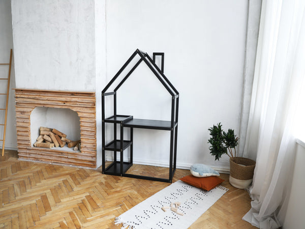 Kids House Learning Table with Shelves, фото 5