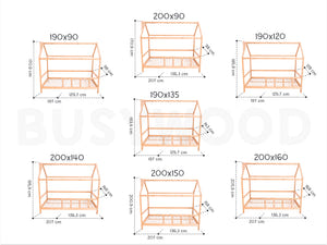 Montessori Bed House Bed with legs (Model 2)