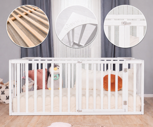 Toddler Floor Bed with Slatted Base and Safety Rails (Model 6.3/20)
