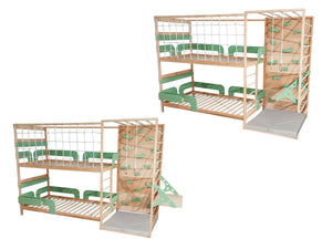 Kids Montessori Jungle Bed Set - Toddler Bed - Bunk Bed for Kids | Twin 75x38 in size