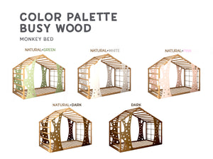 Montessori Climbing Playhouse Present Monkey Bed