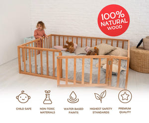 Montessori Floor Bed with Slats - Toddler Bed Frame (Model 6.2/19)