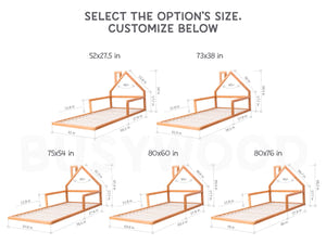 Montessori Bed Frame with Mattress Base (Model 3)