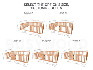 Platform bed Playpen for kids (Model 6.2/19)