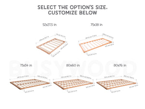 Loft Bed for Adults – Modern Wooden Bed for Adults (Zen Low Profile Bed)