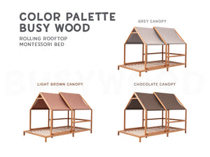 Rolling Rooftop Montessori Bed
