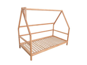 Montessori bed with legs, White color, without Front Rail (Model 1)