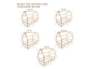 Twin bed kids - Montessori Climbing Frame - Canopy Bed (Model 2)