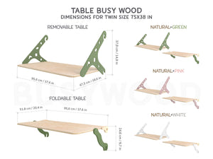Table for Gym bed by Busywood