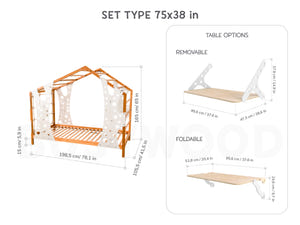 Monkey Set by Busywood (Bed&Table)