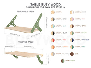 Table for Gym bed by Busywood