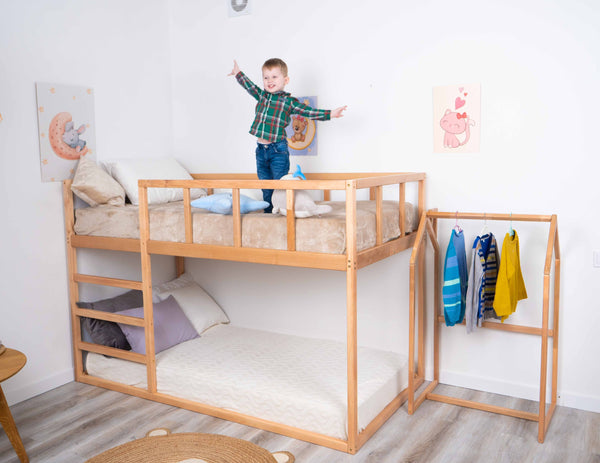 Twin size Wooden Bunk bed for toddlers (Model 13), фото 4