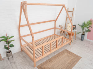Montessori Bed with legs Natural color (Model 1)