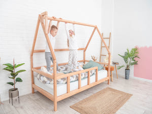 Montessori Bed with legs Natural color (Model 1)