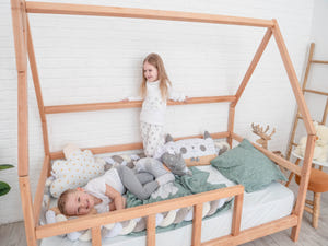 Montessori Bed with legs Natural color (Model 1)