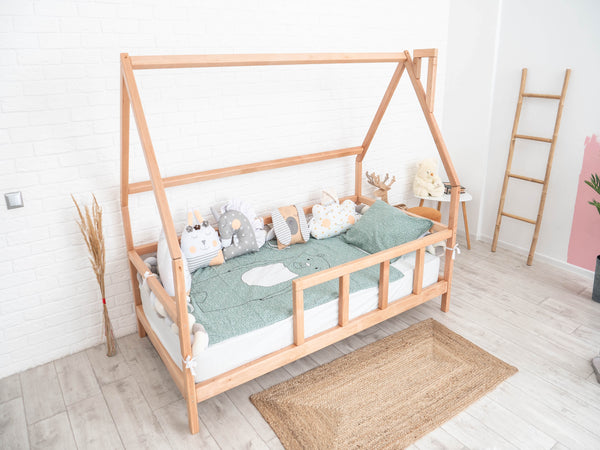 Montessori Bed with legs Natural color (Model 1), фото 5