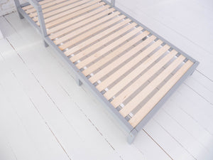 Montessori Wood House Bed Frame Toddler Bed with legs Grey color (Model 3)