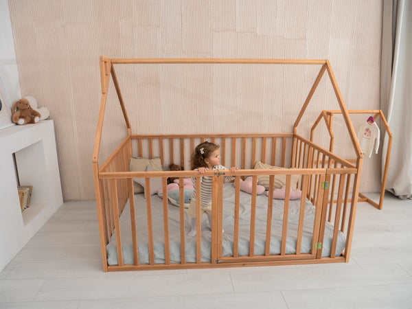 Montessori Playpen Bed with Fall Protection (Model 21)