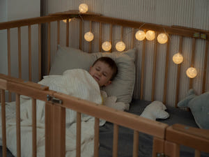 Modern Wooden Playpen for Toddler Transformable floor bed (Model 22)