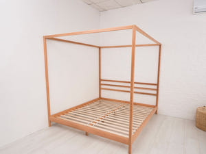 Teen Wooden bed with Legs&Slats Twin, Full and Queen size frame bed (Model 8)