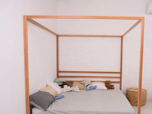 Teen Wooden bed with Legs&Slats Twin, Full and Queen size frame bed (Model 8)