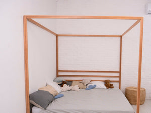 Teen Wooden bed with Legs&Slats Twin, Full and Queen size frame bed (Model 8)