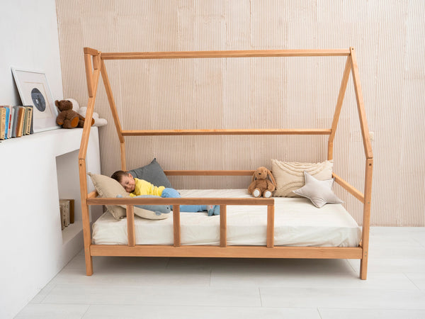 Montessori Wooden Toddler Bed with legs (Model 1), фото 3