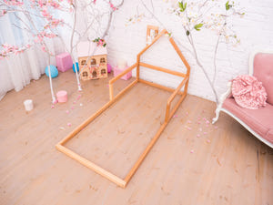 Montessori Floor Toddler Bed House Frame bed (Model 3)