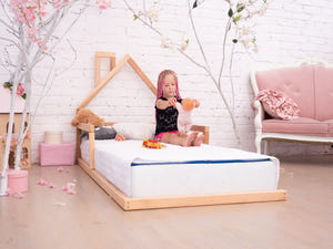 Montessori Floor Toddler Bed House Frame bed (Model 3)